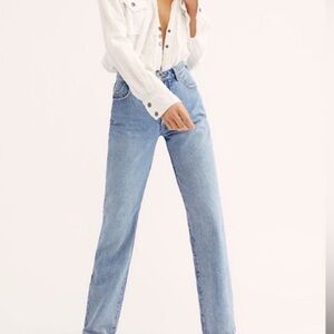 Rolla’s original high-rise straight jeans in g’day mat size 28